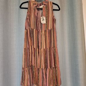 Easel Tiered Dress xsmall NEW